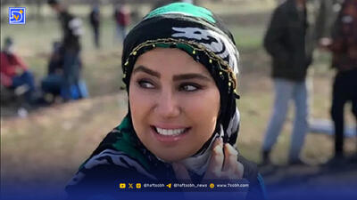  مرجان «نون خ» با یک تیپ شاد و رنگی جلب‌توجه کرد