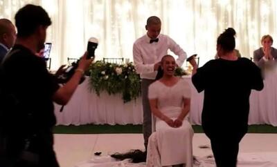 موهای عروس و داماد شب عروسی یک‌باره ریخت!