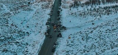 فیلم | کویر یزد سفیدپوش شد