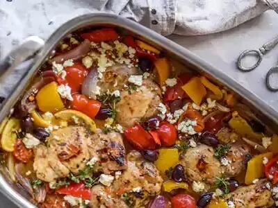  غذای فوری با بادمجون و مرغ