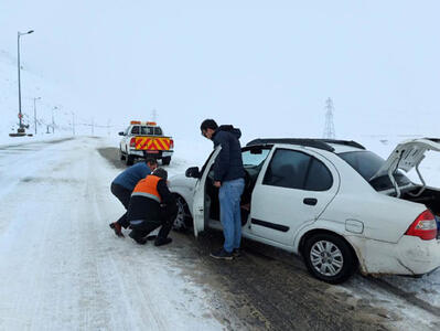 کرمان زیر بارش برف و باران
