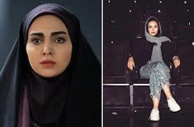 چهر مارال سریال آنام با چادر نماز در حرم امام رضا (ع)