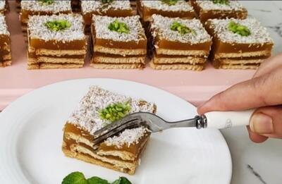  طرز تهیه دسر ساده با بیسکویت و سیبو / بدون ژلاتین بدون خامه فوق العاده خوش طعم