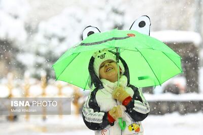 تصاویر: بارش برف پاییزی در همدان