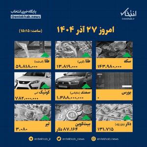 اینفوگرافیک / امروز ۲۶ آذر قیمت ها چقدر است؟