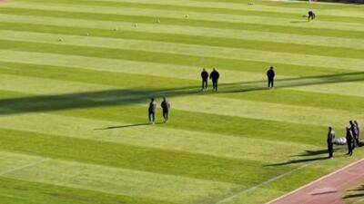 بازدید تراکتوری‌ها و پرسپولیسی‌ها از وضعیت چمن و حرکت همیشگی اوسمار!