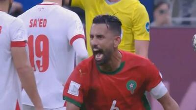 گل دوم مراکش به اردن (عبدالرزاق حمدالله)