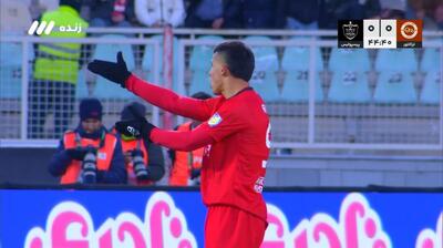 سومین موقعیت نیمه اول هم برای تراکتور و توسط هاشم نژاد از دست رفت