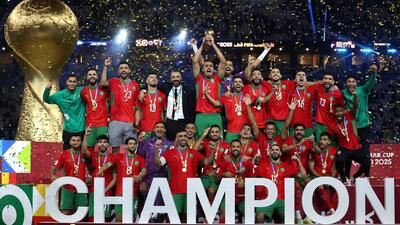 جشن قهرمانی تیم ملی مراکش در عرب کاپ 2025