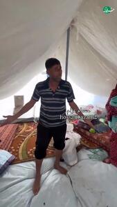  آبگرفتگی و سیل در خیمه‌های آوارگان فلسطینی در غزه + فیلم