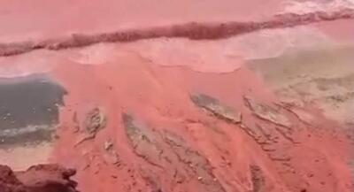  تصاویر زیبا و دیدنی از بارندگی در ساحل سرخ جزیره‌ هرمز | جهان نیوز