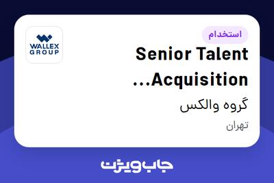  استخدام Senior Talent Acquisition Specialist در گروه والکس