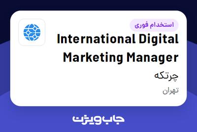  استخدام International Digital Marketing Manager در چرتکه