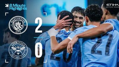 ویدیو| خلاصه بازی منچسترسیتی ۲ - برنتفورد ۰/ پیروزی آسان در مرحله یک چهارم - پارس فوتبال
