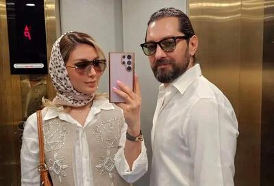  استایل مشکی و شهری مینا مختاری همسر بهرام رادان+عکس