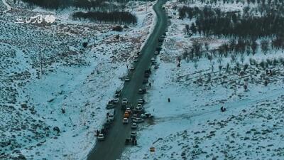 فیلم/ زیبایی بی نظیر کویر یزد در یک روز برفی