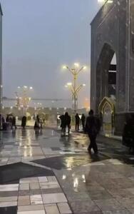 فیلم / بارش شدید برف در حرم مطهر رضوی