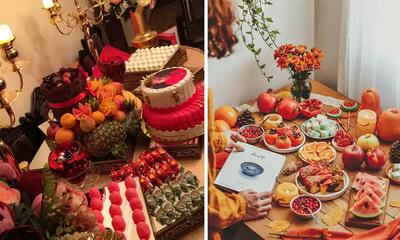  ایده های تزیین میز شب یلدا (تزیینات سنتی تا مدرن جذاب)