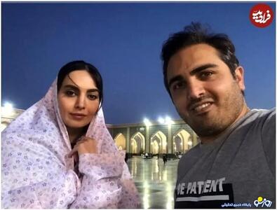  چهره مارال سریال آنام با چادر نماز در حرم امام رضا