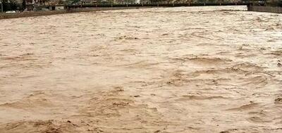 لحظه شکسته شدن سد خاکی و ورود سیل به طولا در قشم - سلام نو