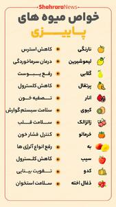  اینفوگرافی| خواص میوه‌های پاییزی