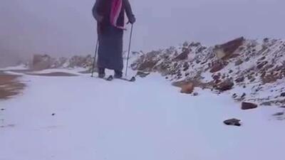  بارش برف در عربستان