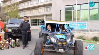  آفرودسواری مجریان تلویزیونی در حیاط صداوسیما