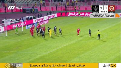 گل تساوی‎‌بخش محمدحسین کنعانی زادگان به تراکتور در دقیقه 6+90 (تراکتور 1-1 پرسپولیس)