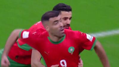 گل دوم مراکش به اردن توسط حمد الله