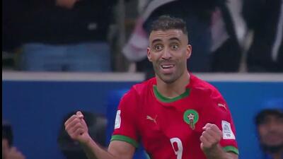 گل سوم مراکش به اردن توسط حمد الله