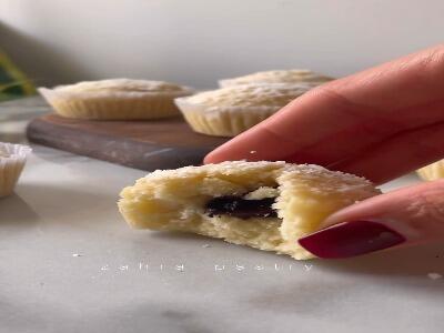  کاپ کیک نارگیلی با مغز شکلات