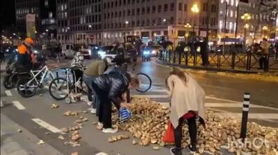  خشونت در بروکسل: اعتراضات کشاورزان به نشست اتحادیه اروپا (فیلم)