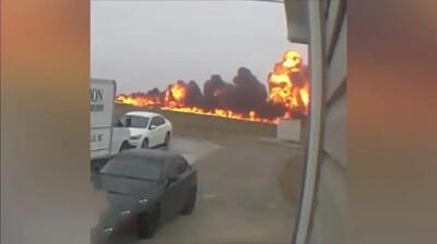  حادثه هوایی در کارولینای شمالی؛ جت یک چهره ورزشی سقوط کرد (فیلم)