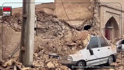  ریزش دیوار در بافت تاریخی شهر یزد + فیلم