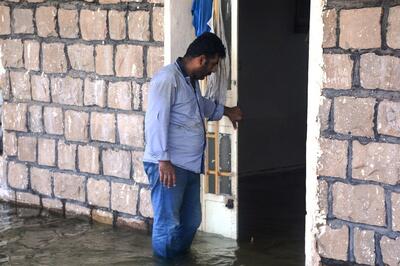 ببینید / یکی از روستاهای سیریک هرمزگان به زیر آب رفت!