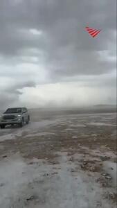  بارش باورنکردنی برف در قطر