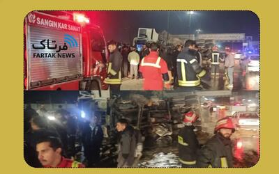  واژگونی کامیون در محور بیستون؛ یک نفر جان باخت