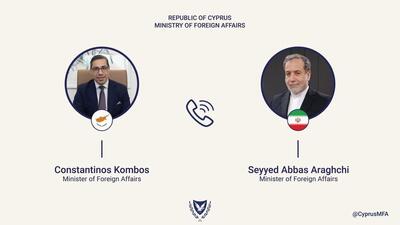  پیام وزیر خارجه قبرس درباره تماس تلفنی با عراقچی