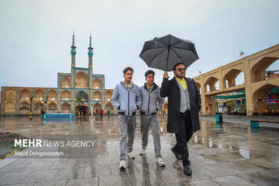  بارش باران پاییزی در یزد