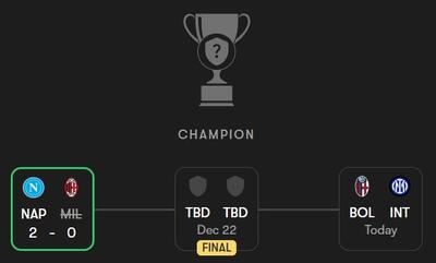 با غلبه بر مدافع عنوان قهرمانی؛ ناپولی به فینال سوپرکاپ ایتالیا 2025 صعود کرد - پارس فوتبال