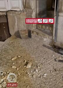 تخریب بخشی از تیمچه قاجاری بخشی بر اثر بارش‌ها در بازار بزرگ کاشان