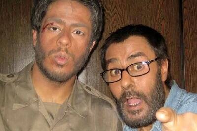 سفر در زمان؛ «خسرو شکیبایی» به همراه پسر خردسال اش؛ دهه 60