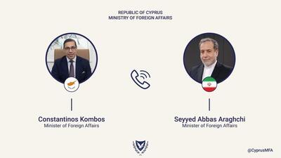  پیام وزیر خارجه قبرس درباره تماس تلفنی با عراقچی