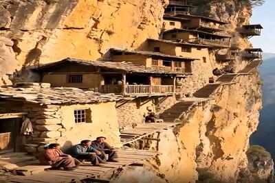  معماری خلاقانه؛ خونه پله ای ساختن تو یه ارتفاعی از کوه که بزکوهی با میلیون دلار نمیره