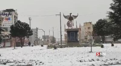  یاسوج سفیدپوش شد/تداوم بارش برف تا عصر امروز+فیلم