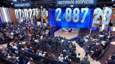 برنامه «خط مستقیم» با پوتین کمی بیش از دو ساعت ادامه دارد