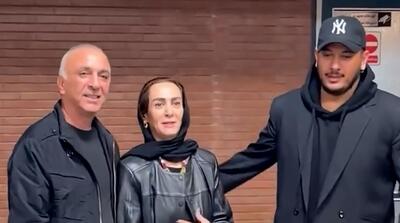  قاب خانوادگی اشوان با پدر و مادرش و نوید پورفرج