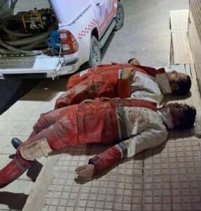  عکس| امدادگران هلال‌احمر در سیل کرمان