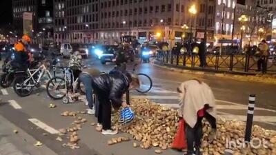 وضعیت عجیب در بلژیک| بروکسل صحنه درگیری کشاورزان معترض با پلیس شد