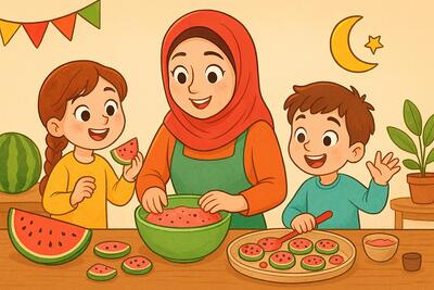 برای یلدا پف‌پفی هندوانه‌ای درست کنید!